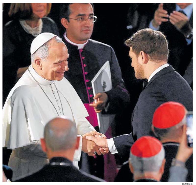 LEÓN XIV, EN EL CONCIERTO DE MICHAEL BUBLÉ